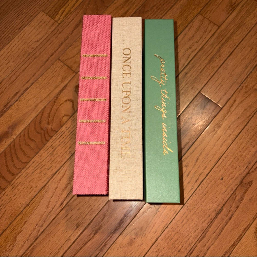 Chic Decorative Book Set in Pink, Cream, and Green